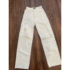PLT white jeans